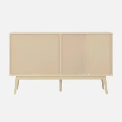 Credenza scandinava a 2 ante effetto legno, 150cm
