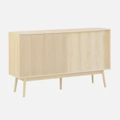 Credenza scandinava a 2 ante effetto legno, 150cm