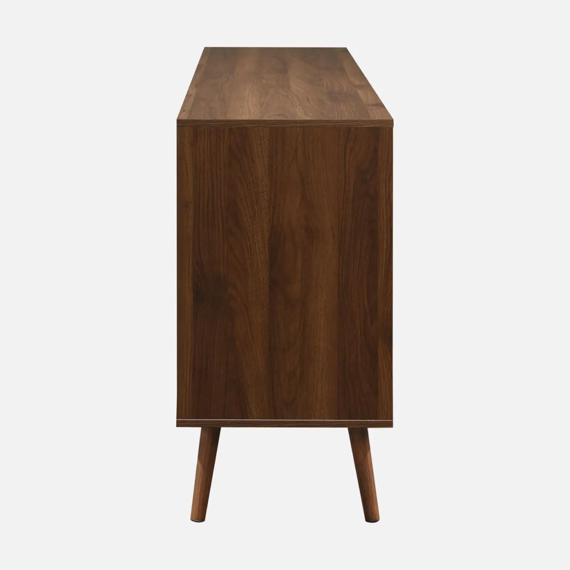 Credenza scandinava a 2 ante effetto legno di noce, 160cm