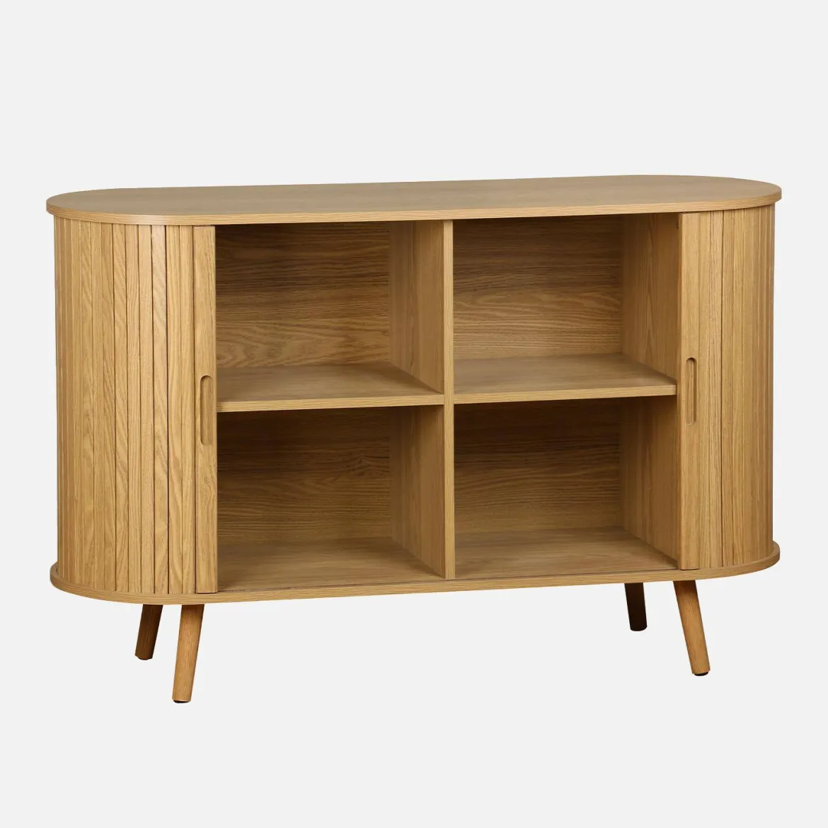 Credenza scandinava a 2 ante scorrevoli, 120cm