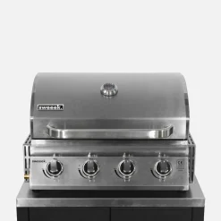 Cucina esterna 5 moduli con barbecue a gas 4 bruciatori