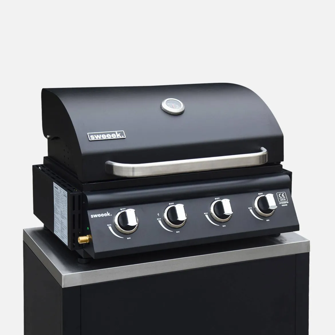 Cucina da esterno, 7 moduli e barbecue a gas, 4 bruciatori