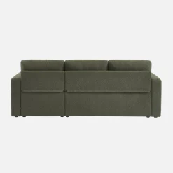 Divano letto angolare reversibile in bouclé, 3 posti