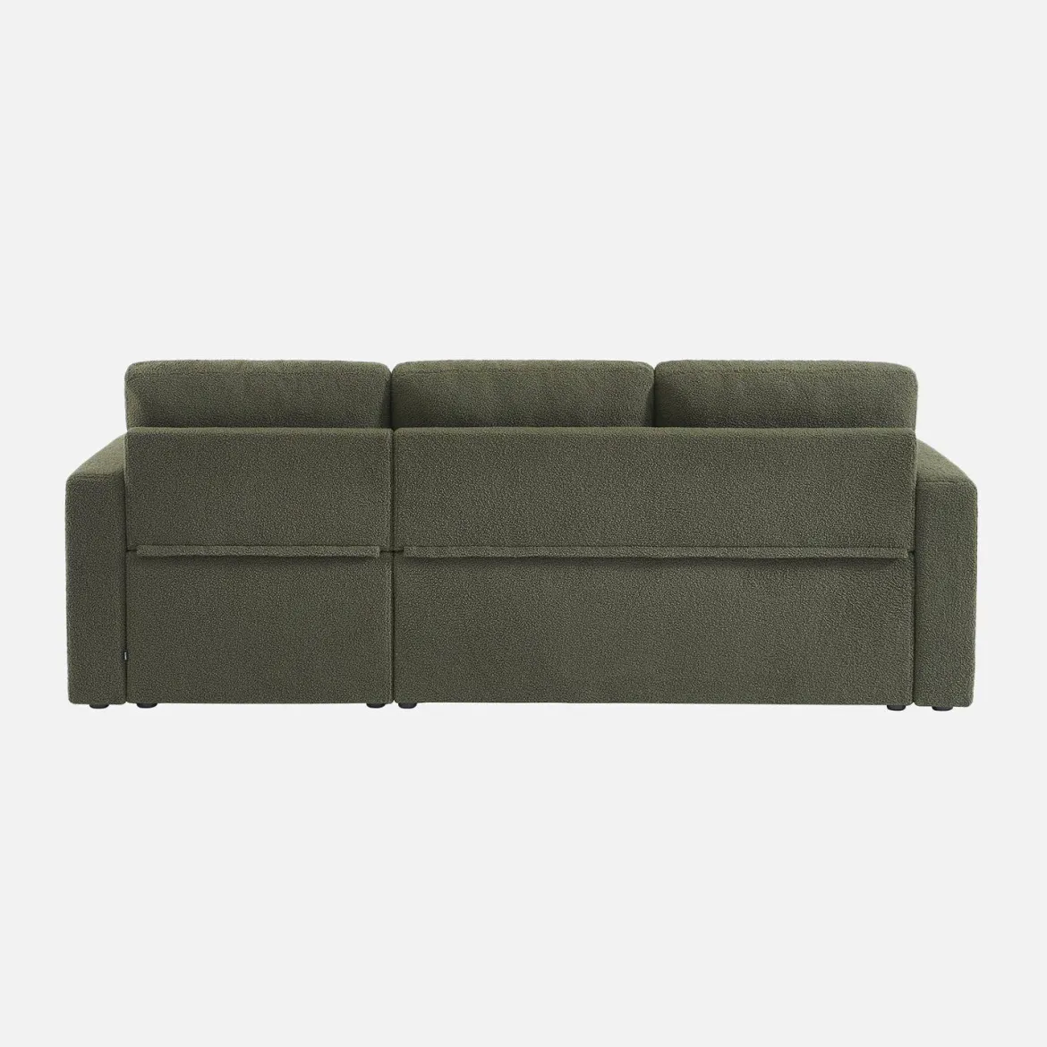 Divano letto angolare reversibile in bouclé, 3 posti