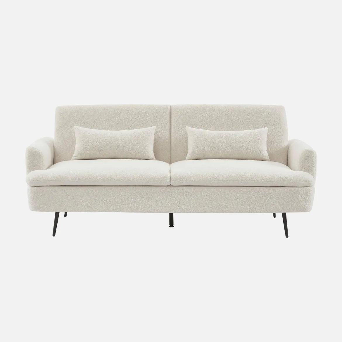 Divano letto in bouclé, 2–3 posti