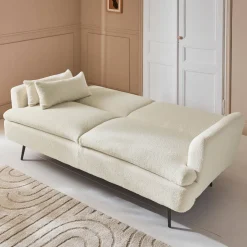 Divano letto in bouclé, 2–3 posti
