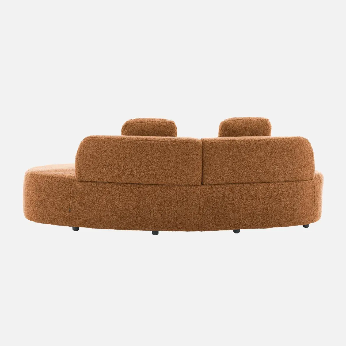 Divano virgola organico in bouclé, 3 posti