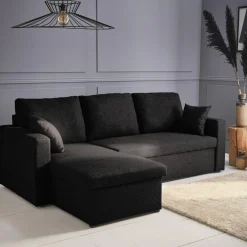Divano letto angolare reversibile con contenitore, 3 posti
