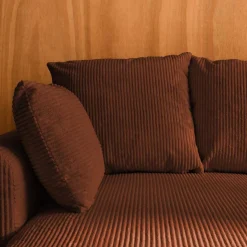 Divano letto angolare reversibile in velluto a coste, 3 posti