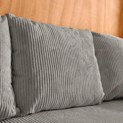 Divano letto angolare reversibile in velluto a coste, 3 posti