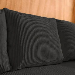 Divano letto angolare reversibile in velluto a coste, 3 posti