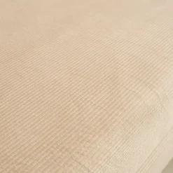 Divano letto futon in velluto a coste e struttura cromata