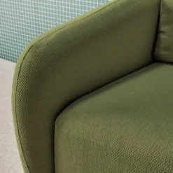 Divano letto in tessuto ciniglia, 2 posti