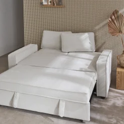 Divano letto in velluto a coste, 2 posti