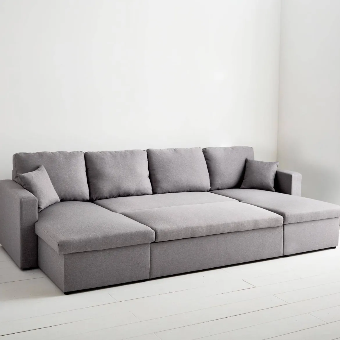 Divano letto panoramico in tessuto, 4 posti