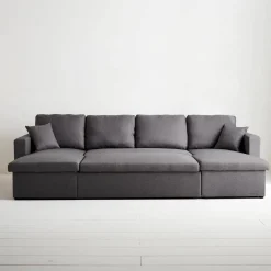 Divano letto panoramico in tessuto, 4 posti
