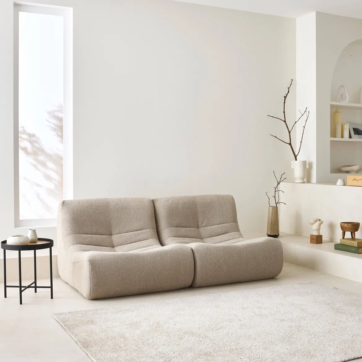 Divano modulare boucle, 2 posti