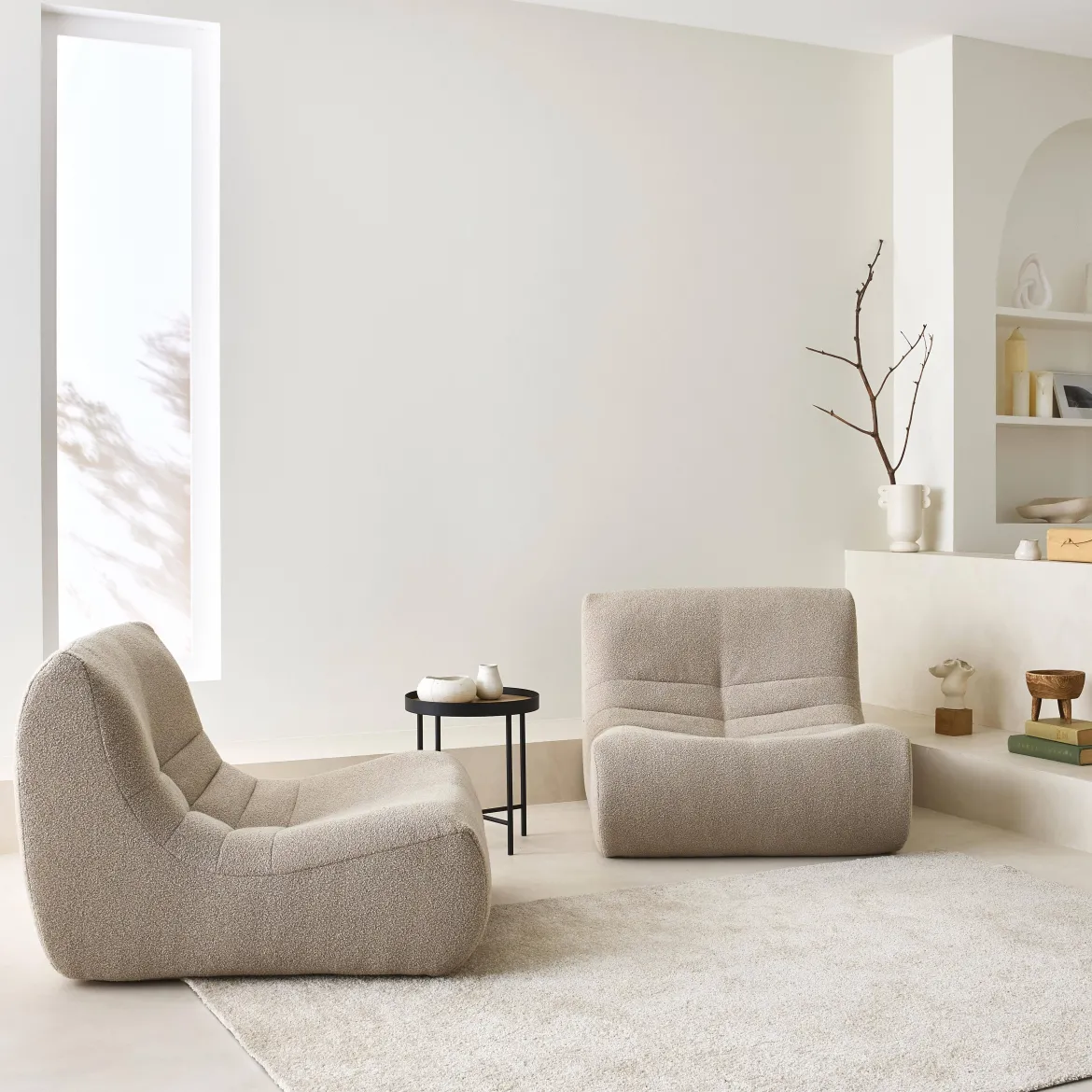 Divano modulare boucle, 2 posti