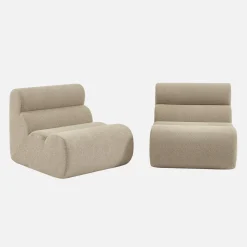 Divano modulare bouclé, 2 posti