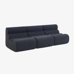 Divano modulare effetto alpaca, 3 posti
