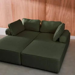 Divano modulare in bouclé, 4 posti