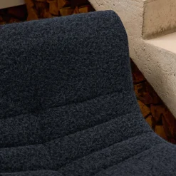 Divano modulare tessuto effetto alpaca, 3 posti