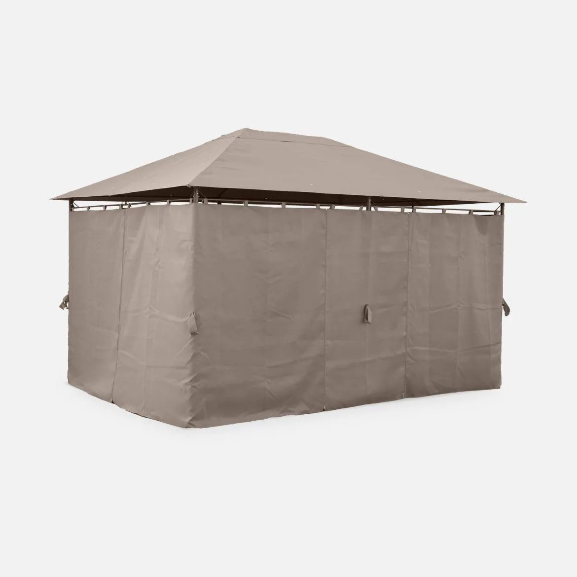 Gazebo da giardino per eventi in alluminio con tende scorrevoli, 3x4m