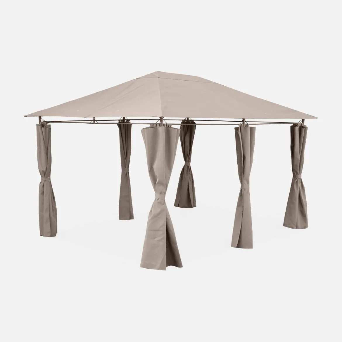 Gazebo da giardino per eventi in alluminio con tende scorrevoli, 3x4m