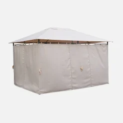 Gazebo da giardino per eventi in alluminio con tende scorrevoli, 3x4m
