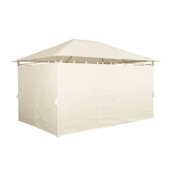 Gazebo da giardino per eventi in alluminio con tende scorrevoli, 3x4m
