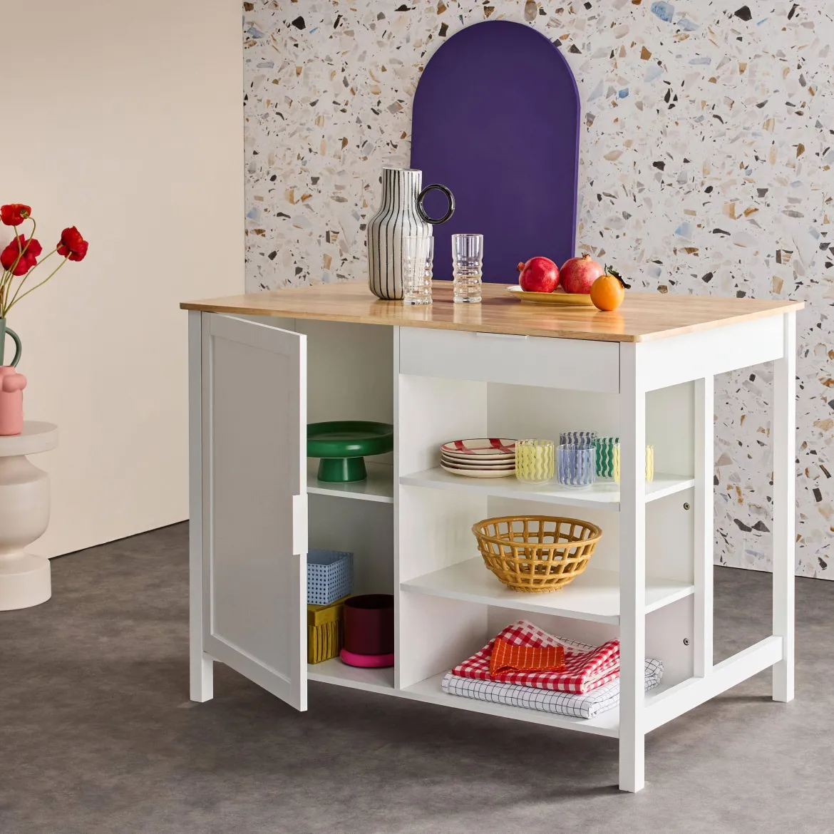 Isola da cucina 3 in 1, 120cm