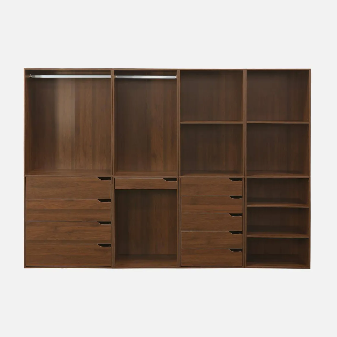 Kit armadio modulare decorazione legno 4 elementi
