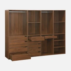 Kit armadio modulare decorazione legno 4 elementi