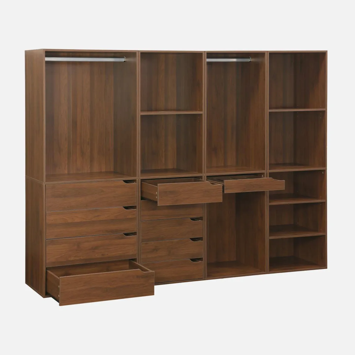 Kit armadio modulare decorazione legno 4 elementi