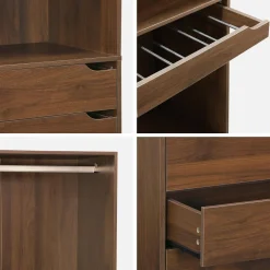 Kit armadio modulare decorazione legno 4 elementi