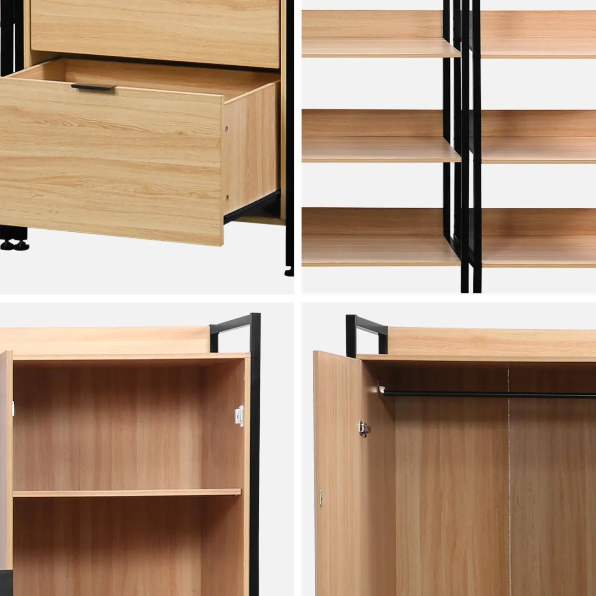 Kit armadio modulare con 5 elementi