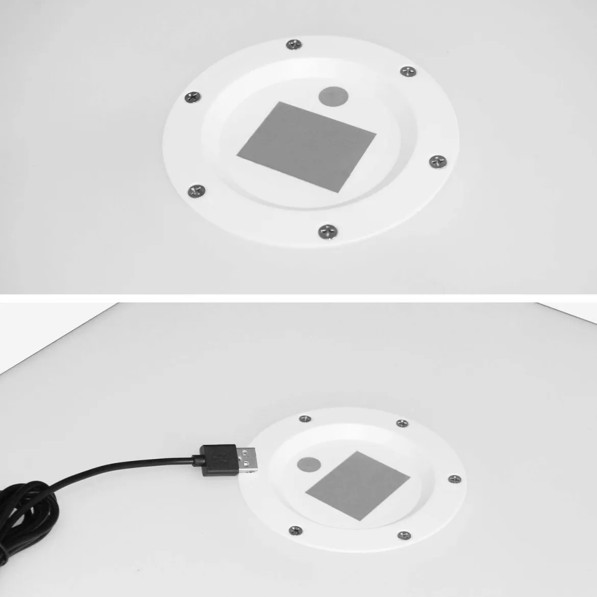 Lampada a cubo LED colore bianco con batteria ricaricabile