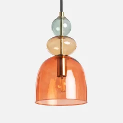 Lampada a sospensione in vetro, Ø15cm
