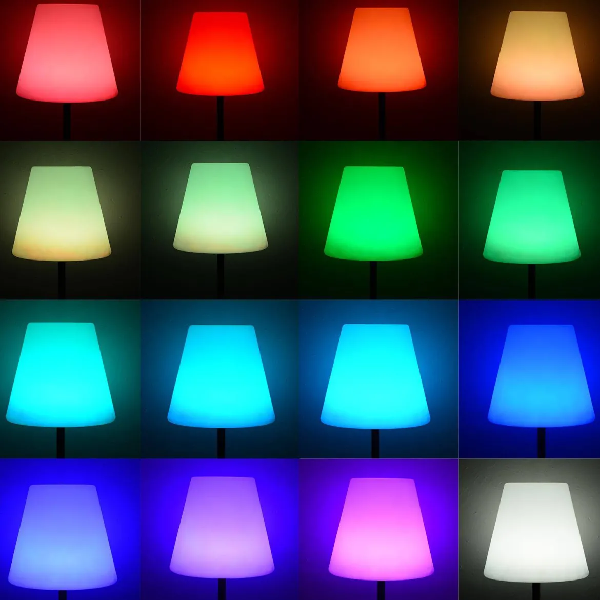 Lampada da terra colore bianco con batteria ricaricabile