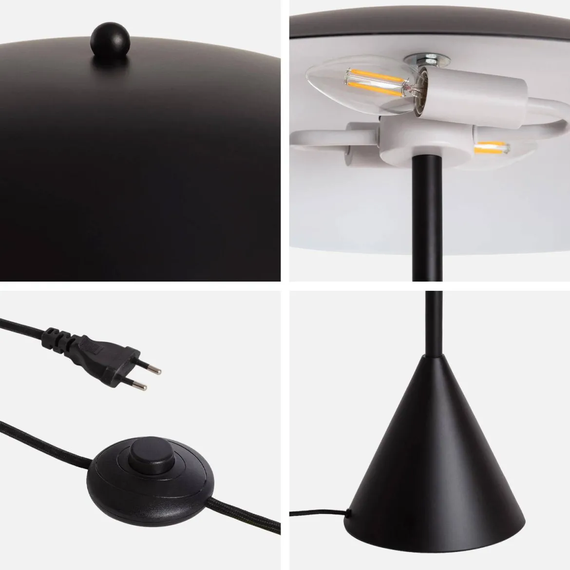 Lampada da terra per interni in metallo, Ø50cm
