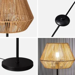 Lampada effetto rattan, 150cm