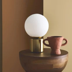 Lampada in metallo e vetro, 25cm