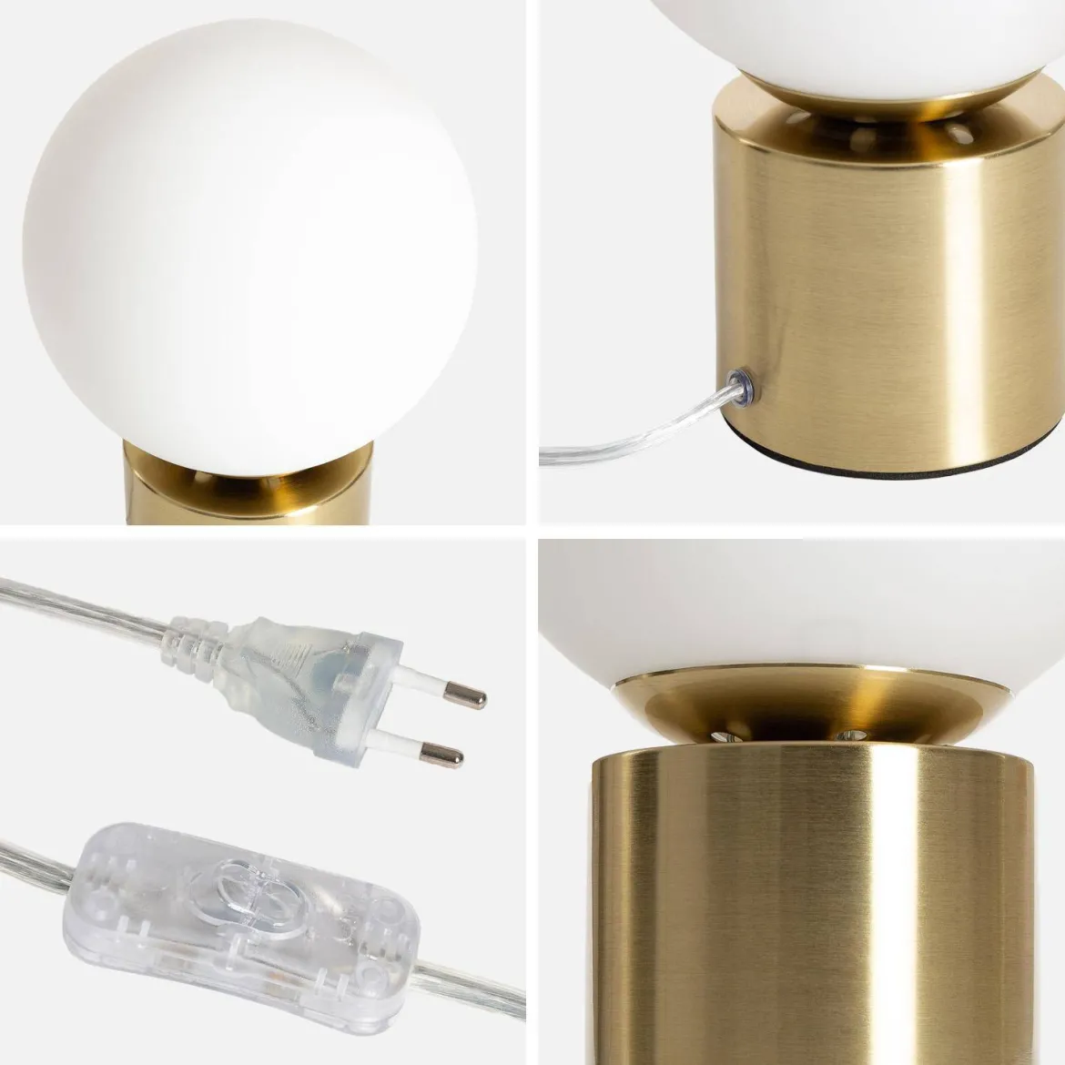 Lampada in metallo e vetro, 25cm