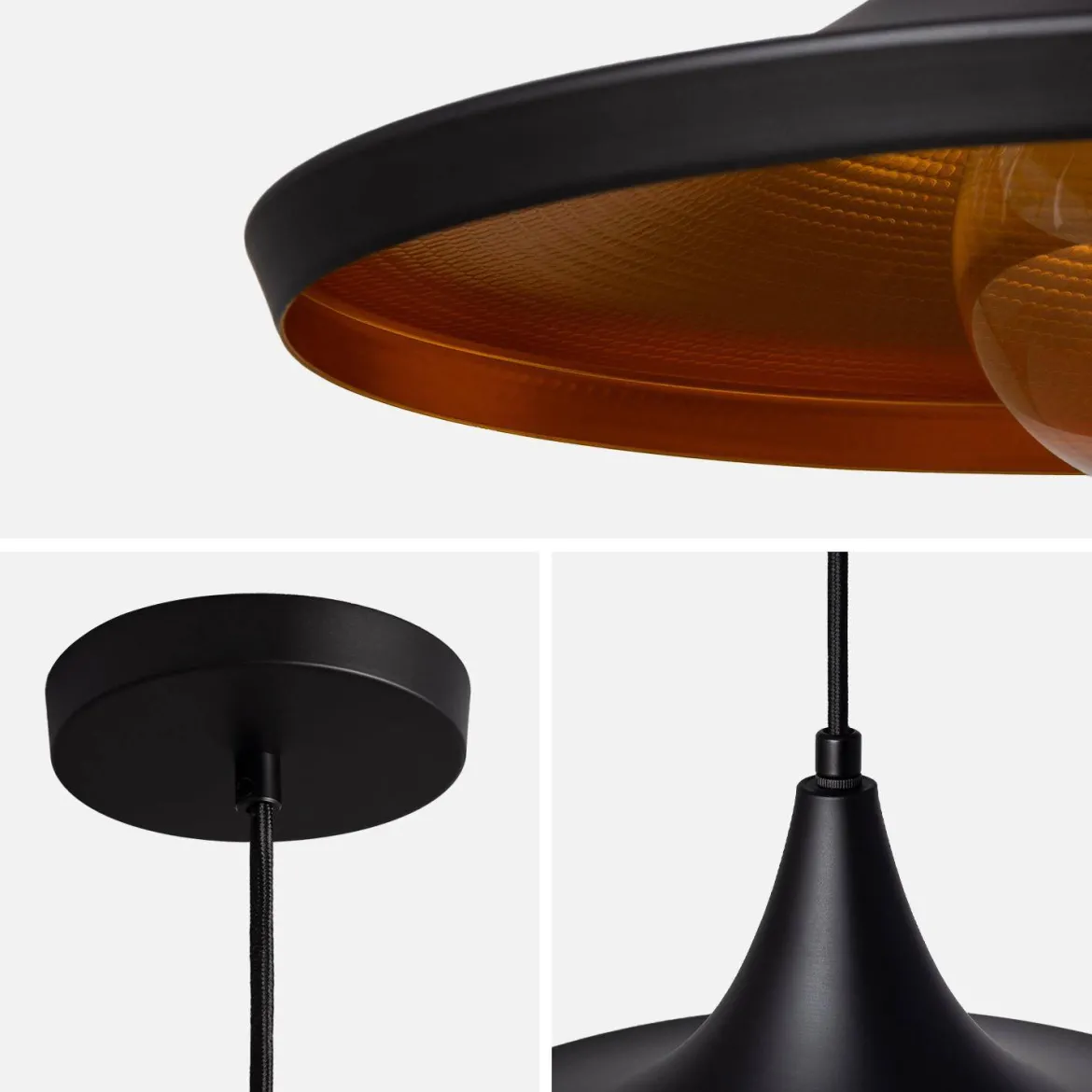 Lampada sospensione interne metallo, 35cm