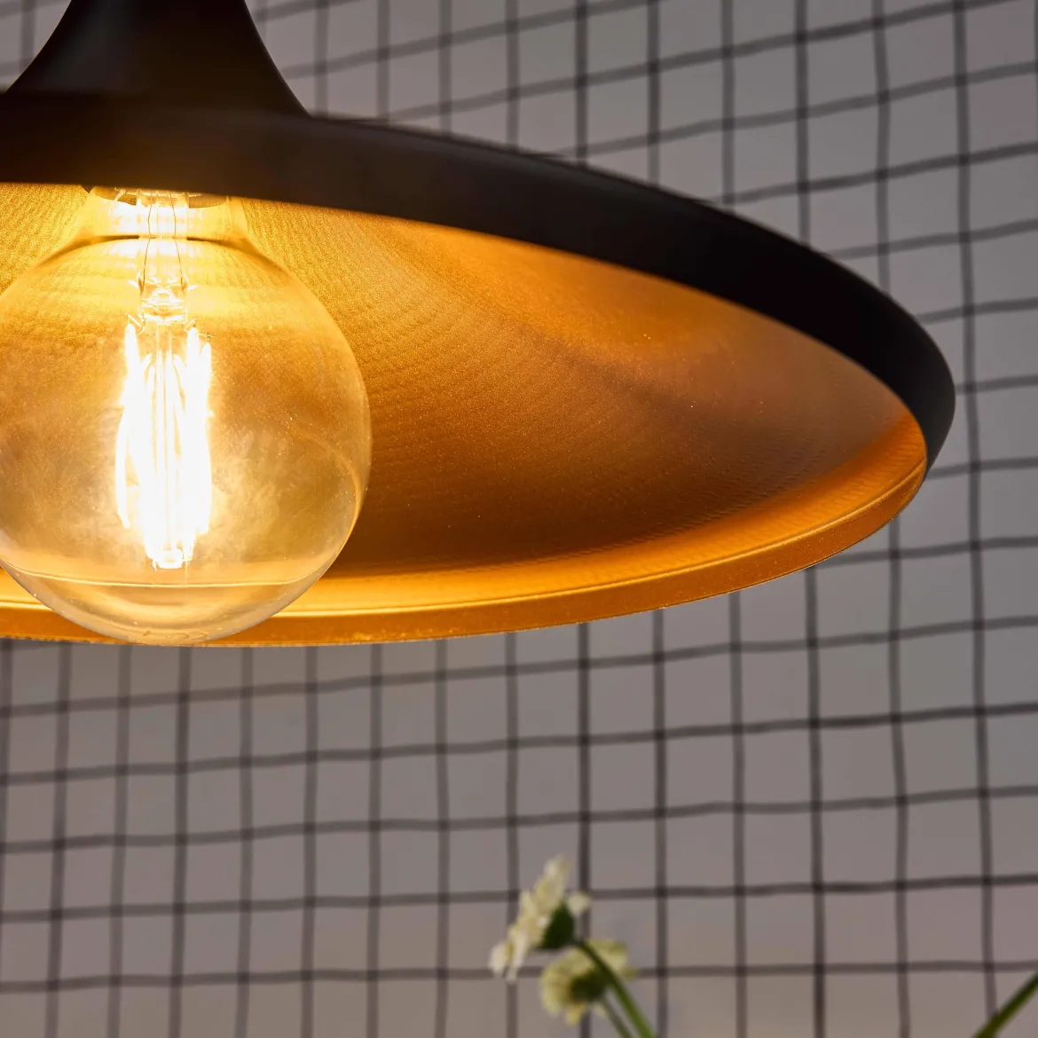 Lampada sospensione interne metallo, 35cm
