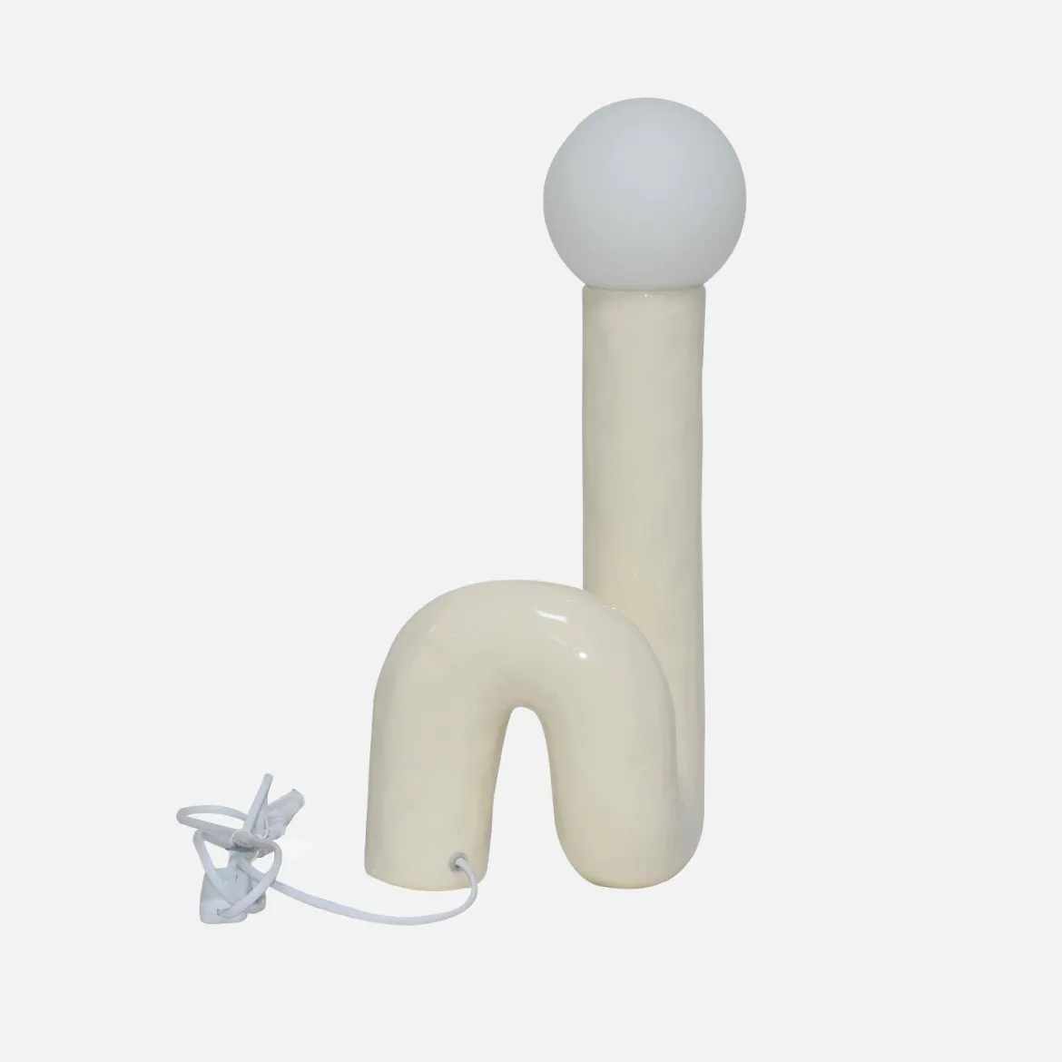 Lampada da tavolo in design organico ceramica smaltata, 45cm