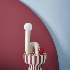 Lampada da tavolo in design organico ceramica smaltata, 45cm