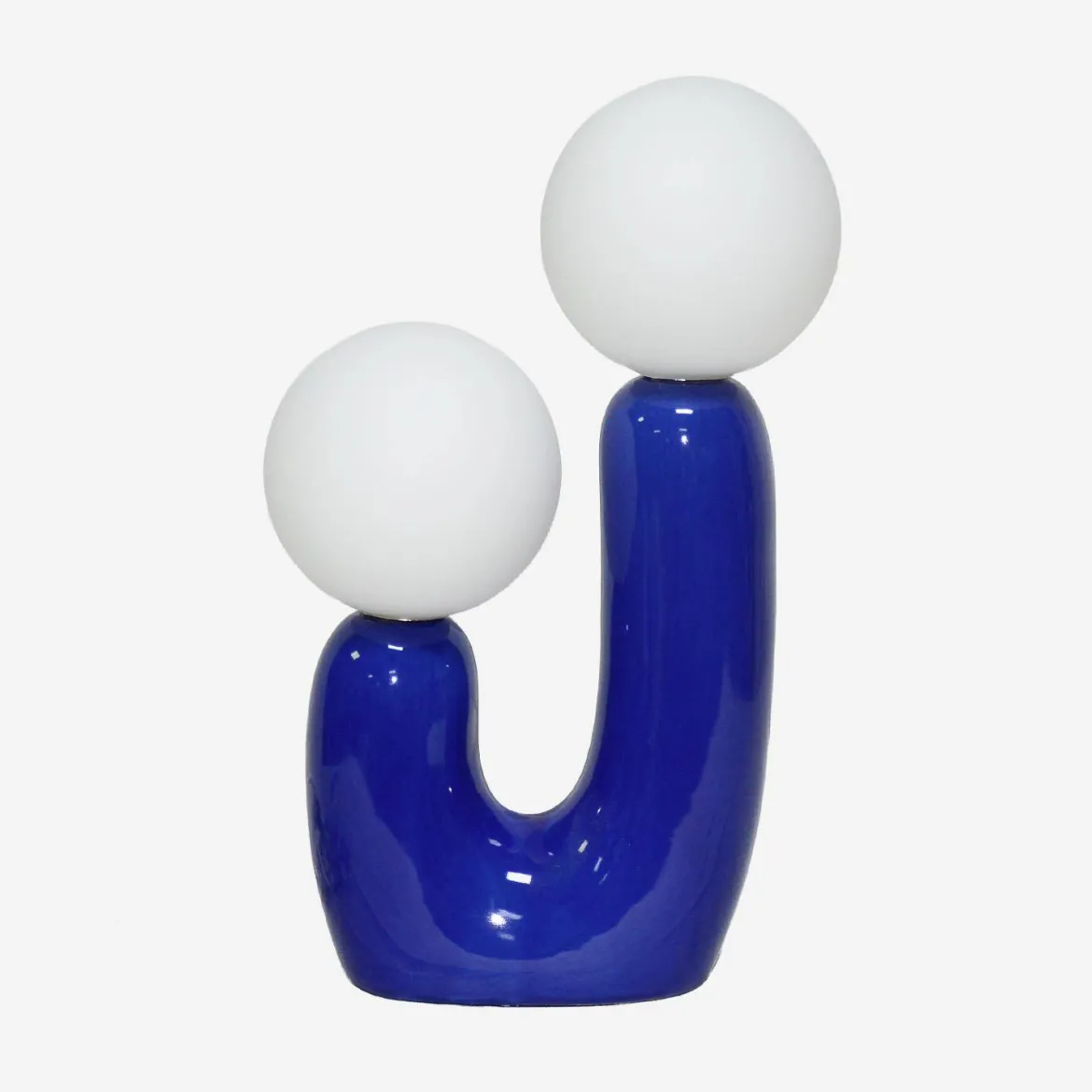 Lampada da tavolo organica ceramica e vetro, 31cm