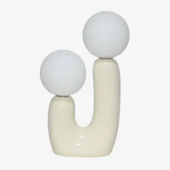Lampada da tavolo organica ceramica e vetro, 31cm