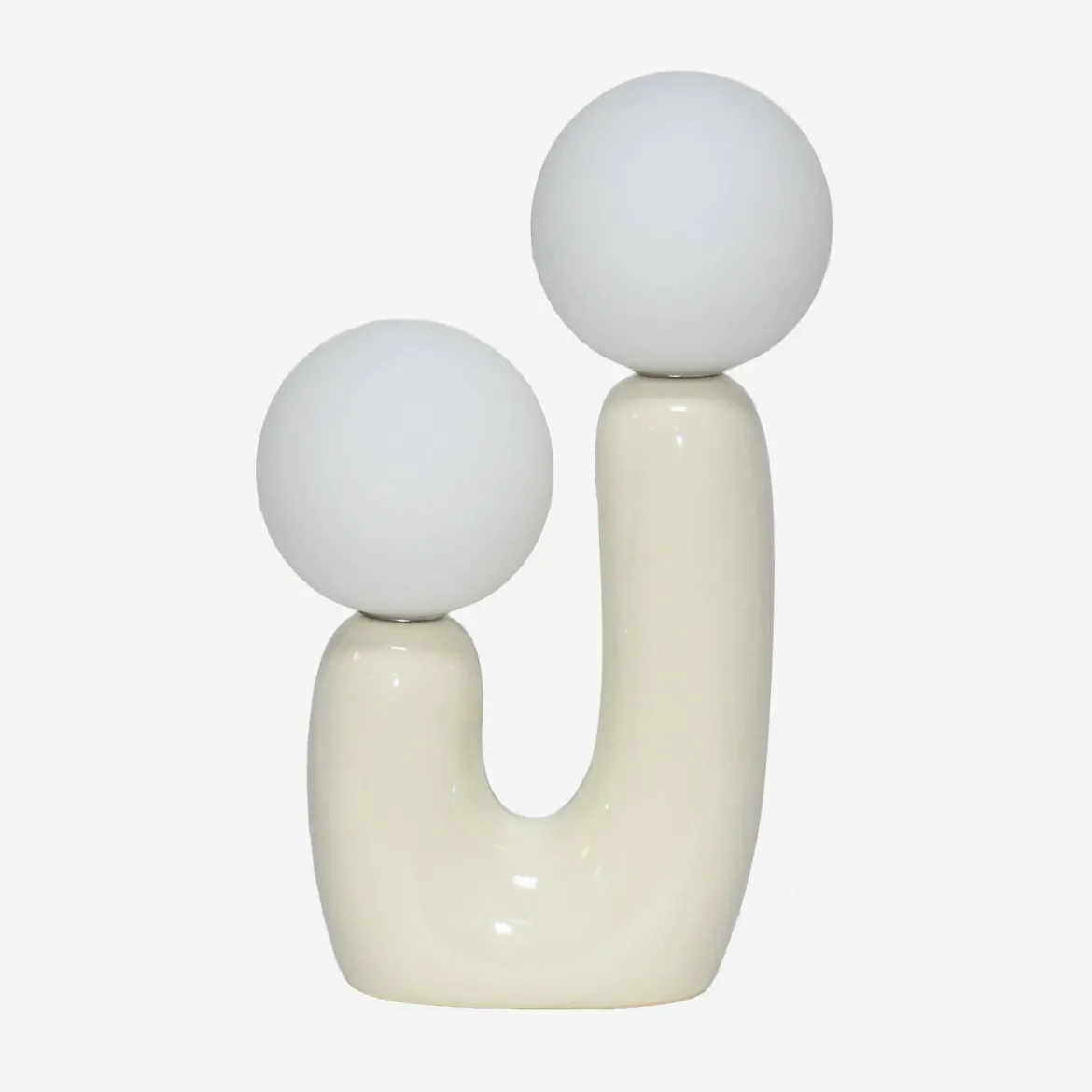 Lampada da tavolo organica ceramica e vetro, 31cm